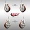 Service Caster 5 Inch 316SS Maroon Polyurethane 12mm Threaded Stem Caster Brakes SCC, 2PK SS316TS20S514-PPUB-MRN-M1215-2-TLB-2 - alternate 4